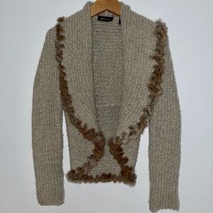 Moda cozy thick 30% Wool sweater, fur lining